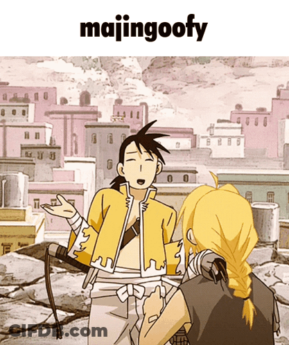 Cartoon Man With Word Majingoofy GIF