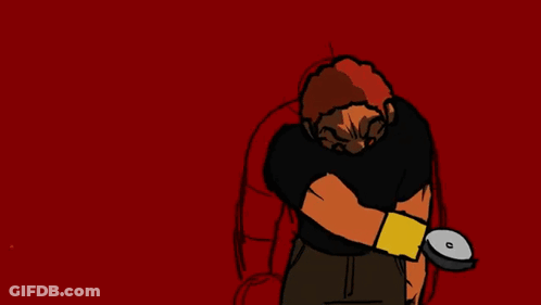 Cartoon Man With Yellow Glove GIF