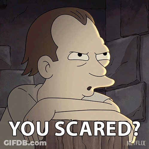 Cartoon Man You Scared GIF