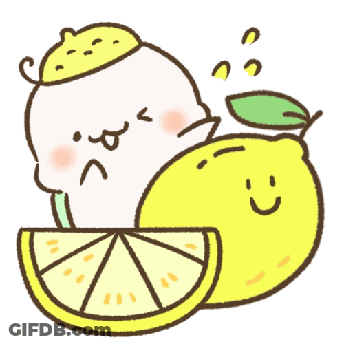 Cartoon Massaging Lemon GIF