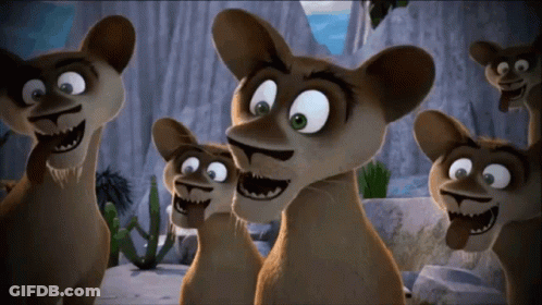 Cartoon Meerkats Smiling Together GIF