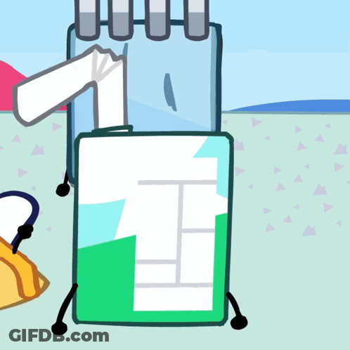 Cartoon Milk Box With Straw GIF