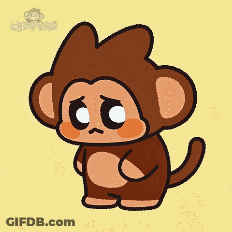 Cartoon Monkey Crying Tears GIF