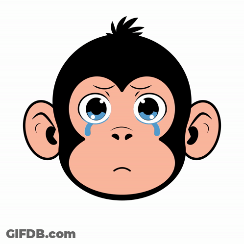 Cartoon Monkey Crying GIF