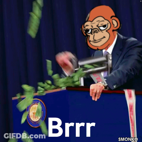 Cartoon Monkey Giving Speech With Brrr GIF