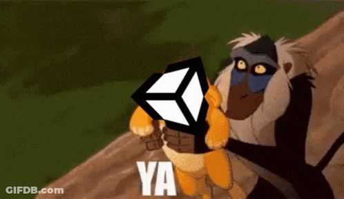 Cartoon Monkey Holding Cube Saying Ya GIF