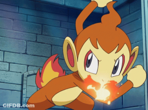 Cartoon Monkey Holding Fireball In Mouth GIF