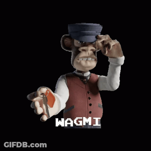 Cartoon Monkey Holding Key Nagmi GIF