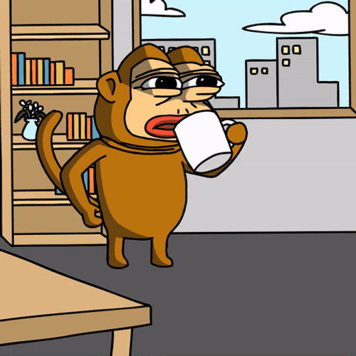 Cartoon Monkey Im Awake GIF