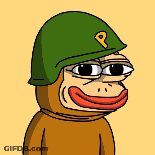Cartoon Monkey In Green Helmet With P GIF