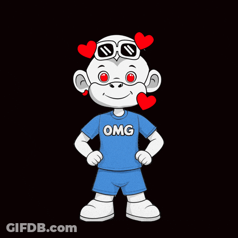 Cartoon Monkey In Sunglasses And Blue Shirt Saying OMG GIF
