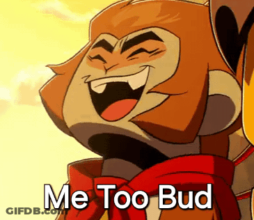 Cartoon Monkey Laughing Me Too Bud GIF
