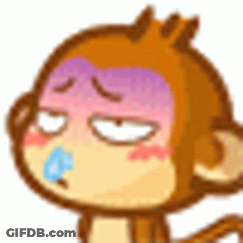 Cartoon Monkey Making Funny Face With Tear GIF
