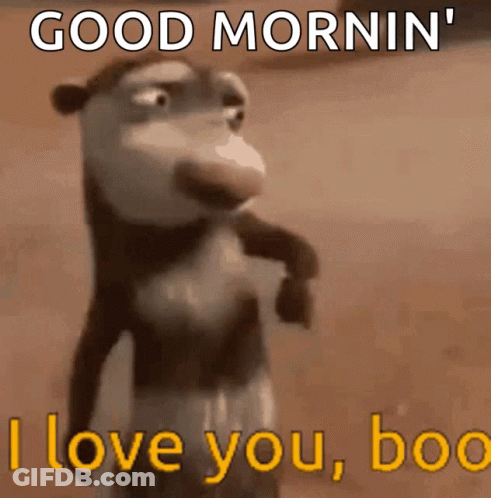 Cartoon Monkey Saying Good Morning Love You Boo GIF