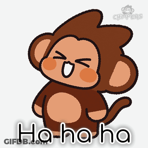 Cartoon Monkey Saying Ha Ha Ha GIF
