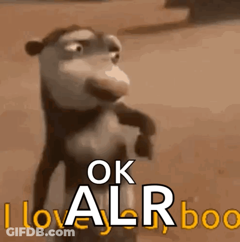 Cartoon Monkey Saying Ok I Love You Boo GIF