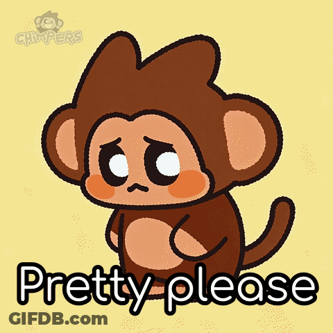 Cartoon Monkey Saying Pretty Please GIF