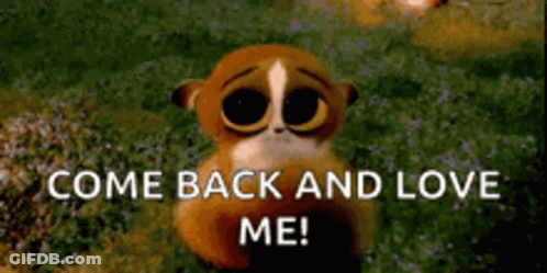 Cartoon Monkey Sitting In Field Come Back And Love Me GIF