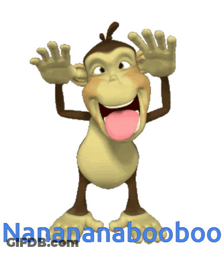 Cartoon Monkey Tongue Hanging Out Nananananabooboo GIF
