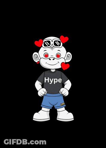Cartoon Monkey Wearing Hype Shirt And Shorts GIF