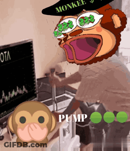 Cartoon Monkey Wearing Monkee Hat GIF