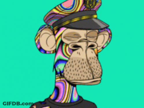 Cartoon Monkey Wearing Sunglasses And Hat GIF