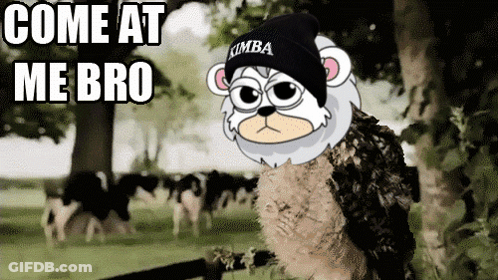 Cartoon Monkey With Umba Beanie GIF