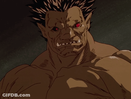 Cartoon Monster Red Eyes Teeth GIF