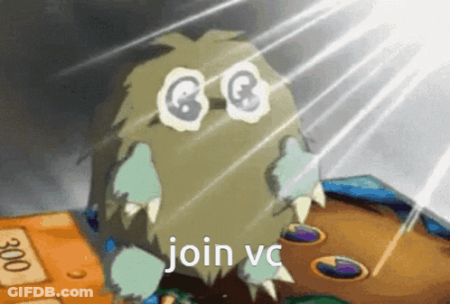 Cartoon Monster Saying Join VC GIF