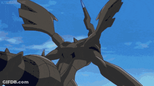 Cartoon Monster With Blue Sky GIF