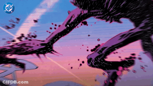 Cartoon Monster With DC Logo GIF