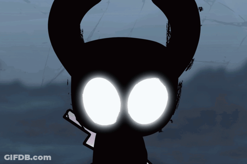 Cartoon Monster With Horns And White Eyes GIF