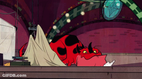 Cartoon Monster With Horns GIF
