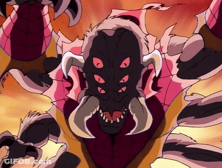 Cartoon Monster With Many Horns GIF