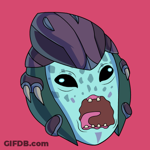 Cartoon Monster With Mouth Open And Sharp Teeth GIF