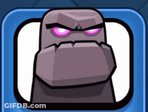 Cartoon Monster With Purple Eyes In Blue Square GIF