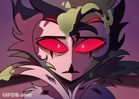 Cartoon Monster With Red Eyes GIF