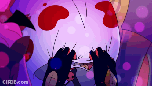 Cartoon Monster With Red Spots On Face GIF