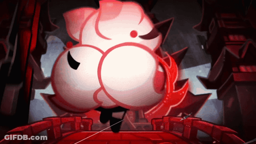 Cartoon Monster With Red Tail GIF