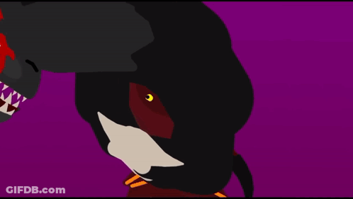 Cartoon Monster With Sharp Teeth GIF
