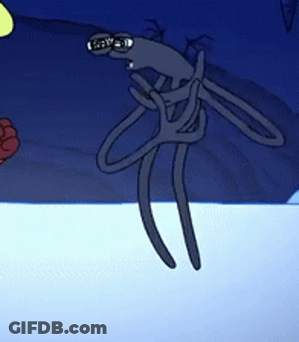 Cartoon Mosquito With Long Arms And Legs GIF