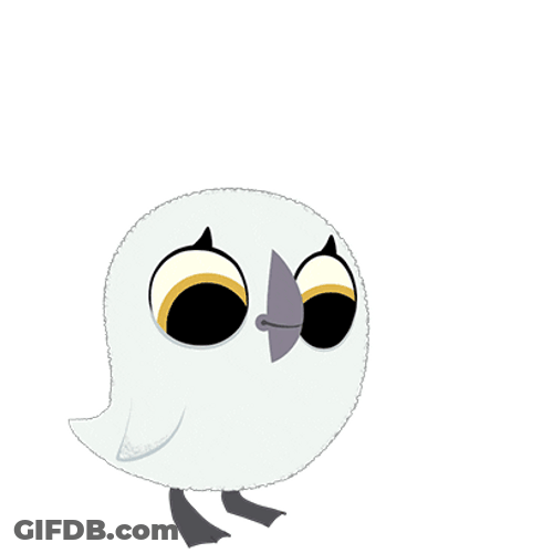 Cartoon Moth Plays With The Chick GIF