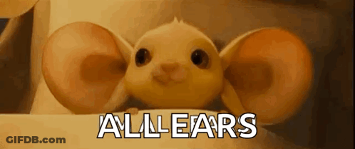 Cartoon Mouse Big Ears All Ears GIF