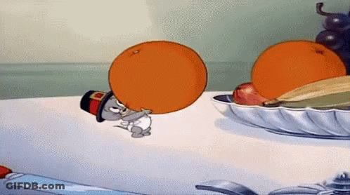 Cartoon Mouse Holding Orange GIF
