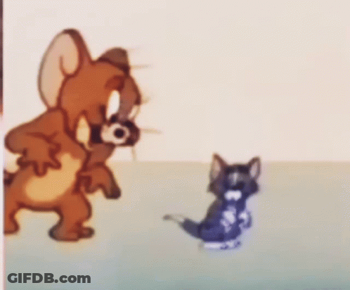 Cartoon Mouse Holding Sword And Wearing Hat GIF