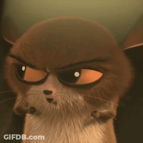 Cartoon Mouse In Sunglasses Mouth Open GIF