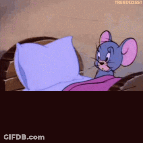 Cartoon Mouse Laying In Bed Nighty Night GIF