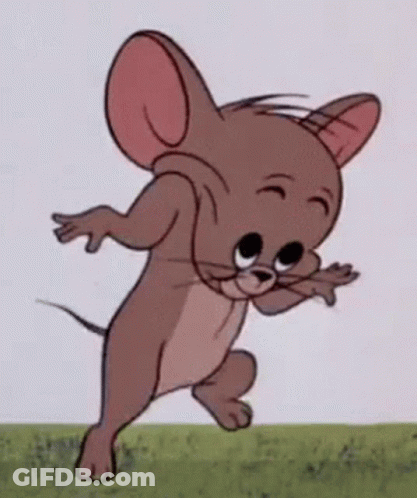 Cartoon Mouse Running In Field GIF