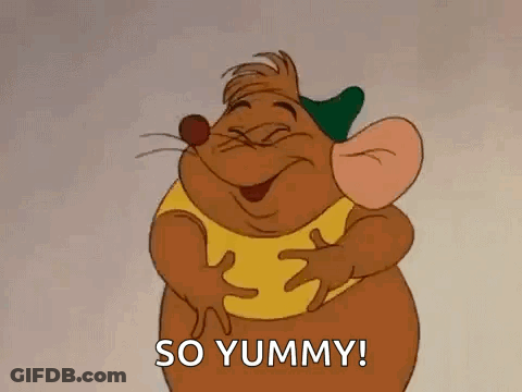 Cartoon Mouse Saying So Yummy GIF