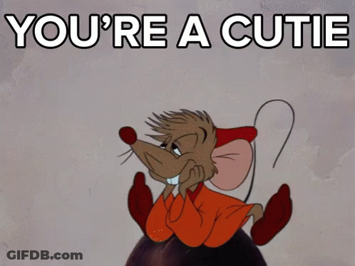 Cartoon Mouse Saying You're A Cutie GIF
